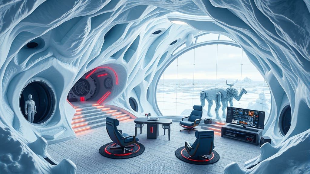 Arctic Ice Fortress Villain Command Center