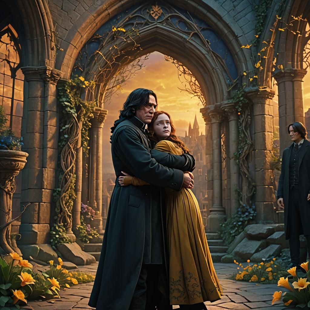 Snape and Lily: Tender Moment at Hogwarts