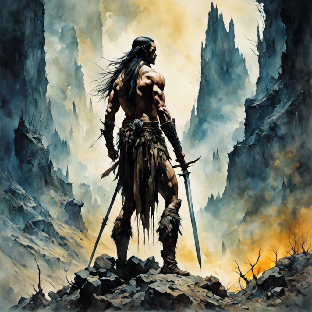 Conan the Barbarian in Dark Aeon Style