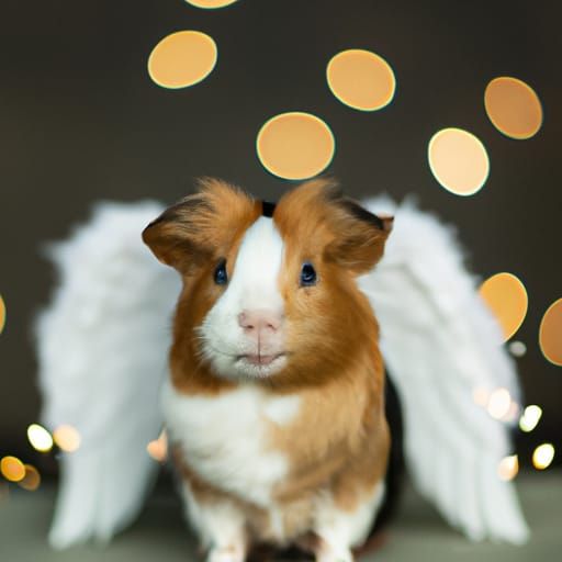 Guinea Pig with Angel Wings: Professional Photo