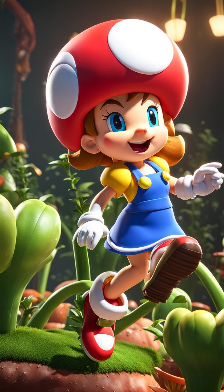 Leaping over piranha plants.