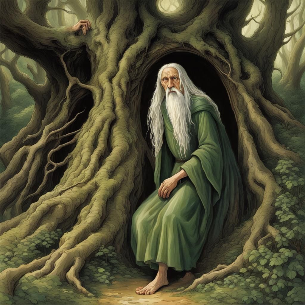 Ent Wife in Stone Village, Lord of the Rings Style