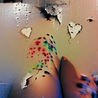 Abstract Paint Splatters Symbolize Broken Promises