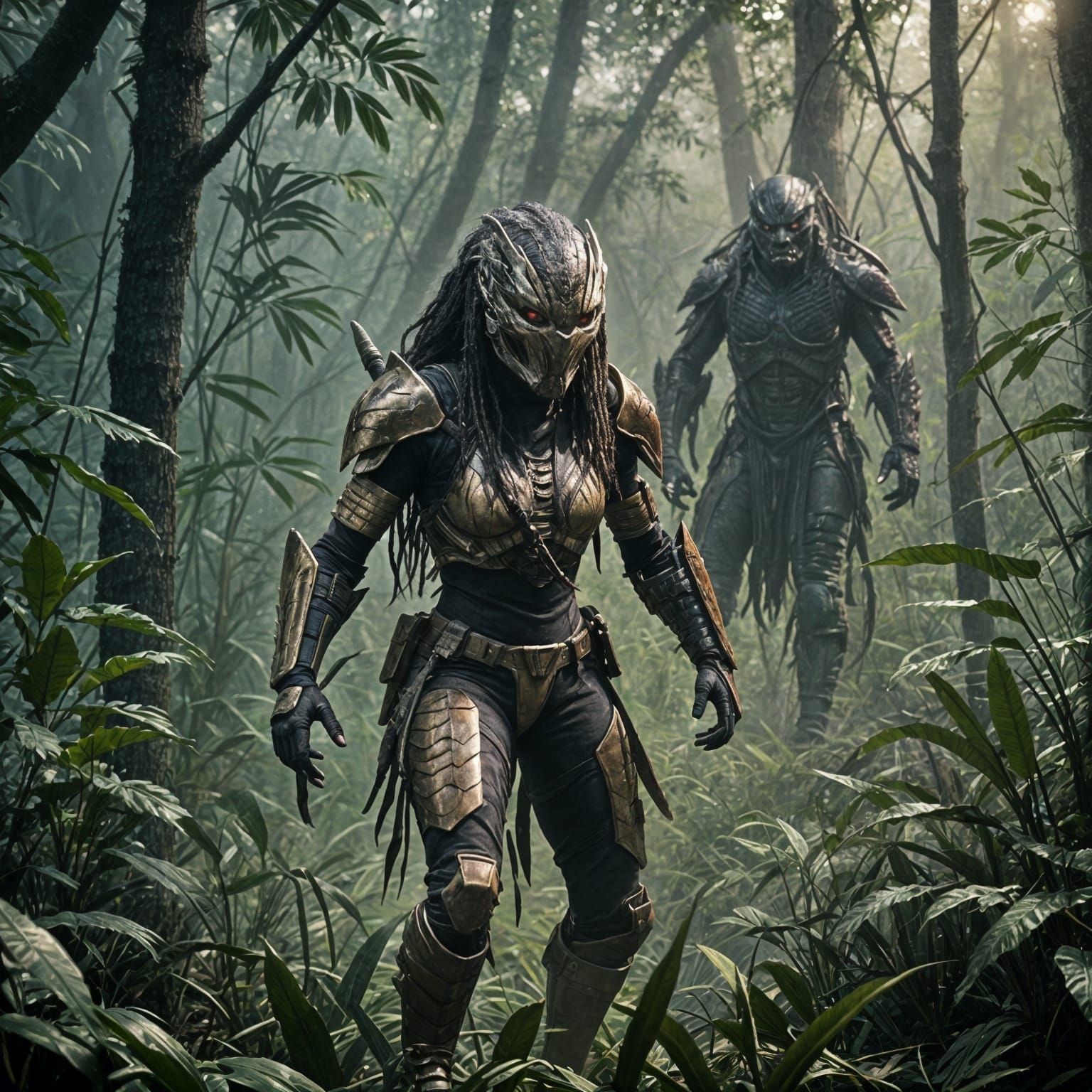 Cinematic Female Predator Yautja Film Still