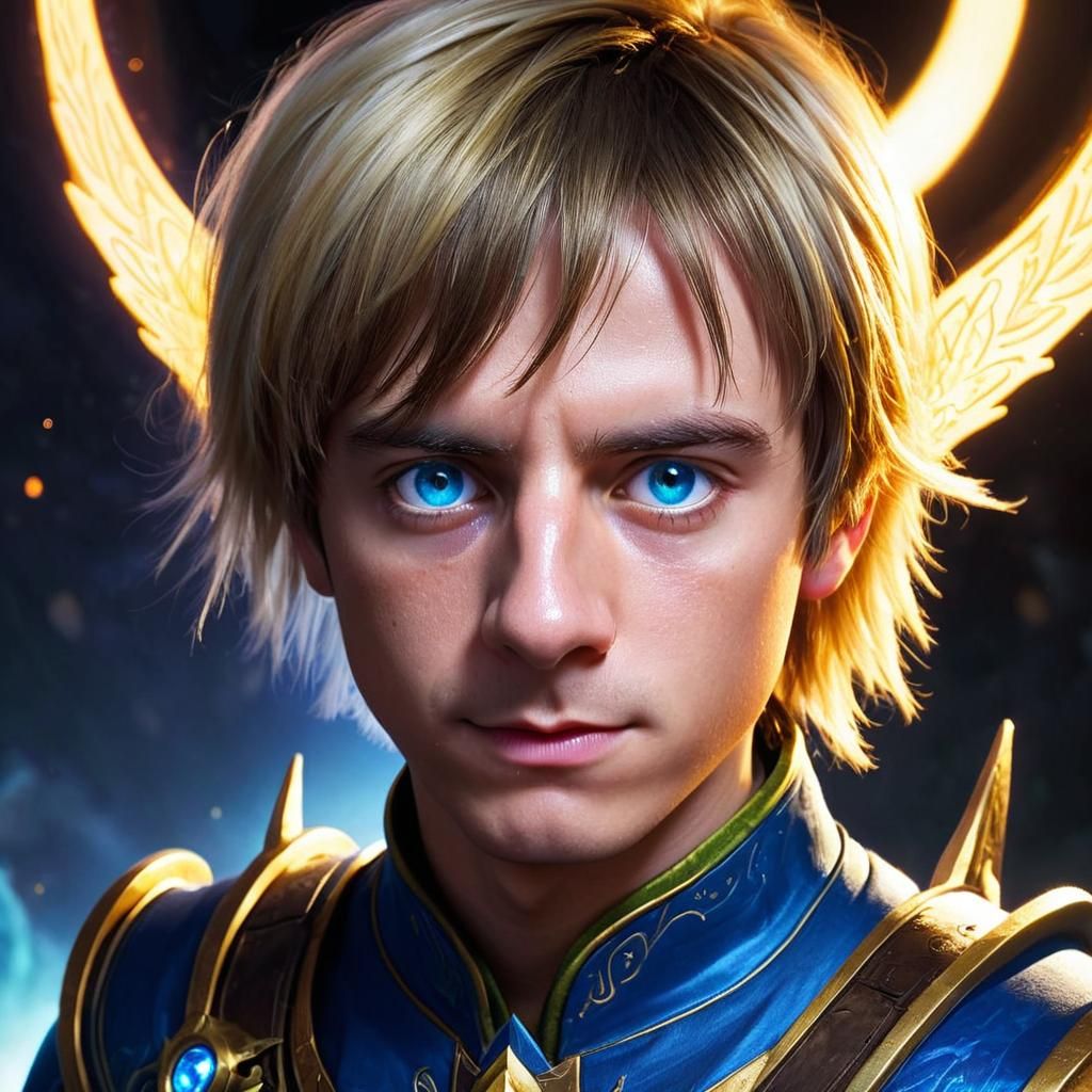 World of Warcraft Elf Portrait in Dark Fantasy Style