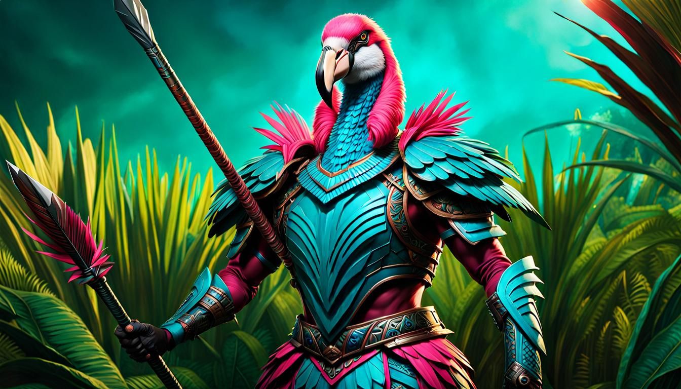 Flamingo Spear Warrior