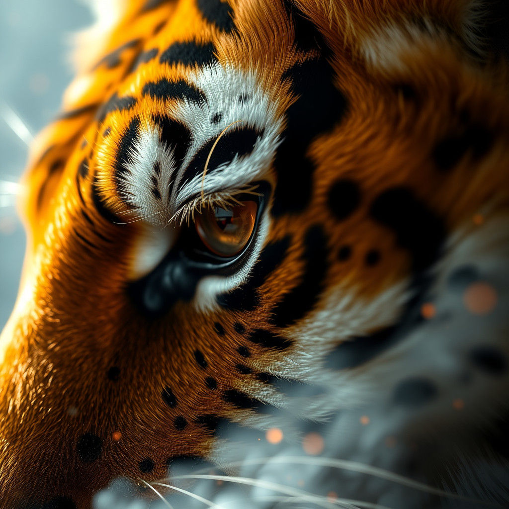 Majestic Golden-Brown Tiger Eye in Ethereal Light