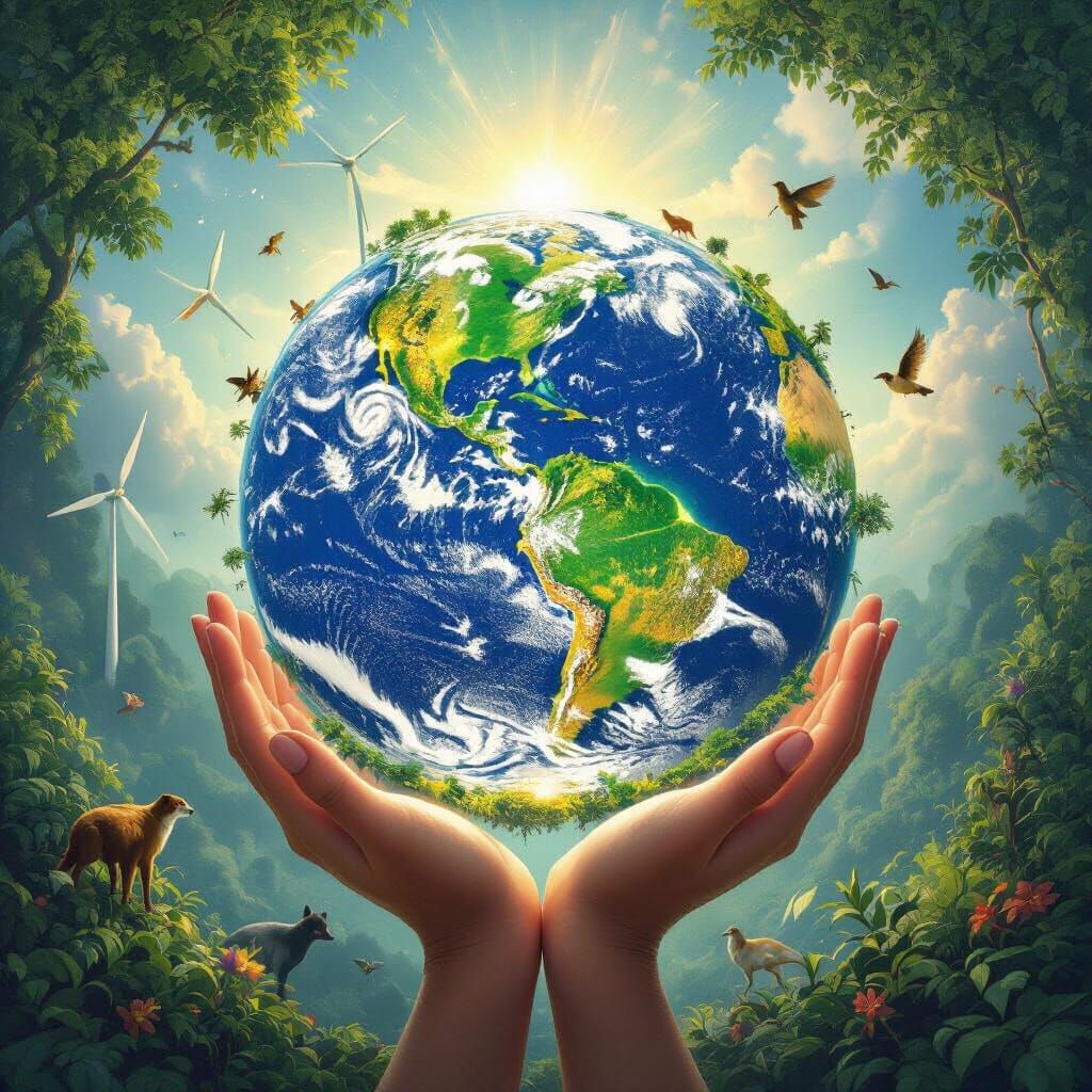 Protecting Earth: Harmony of Nature and Renewable Energy