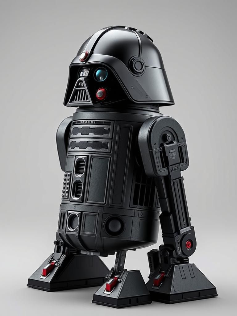 Darth Vader R2-D2 in Cyberpunk Style