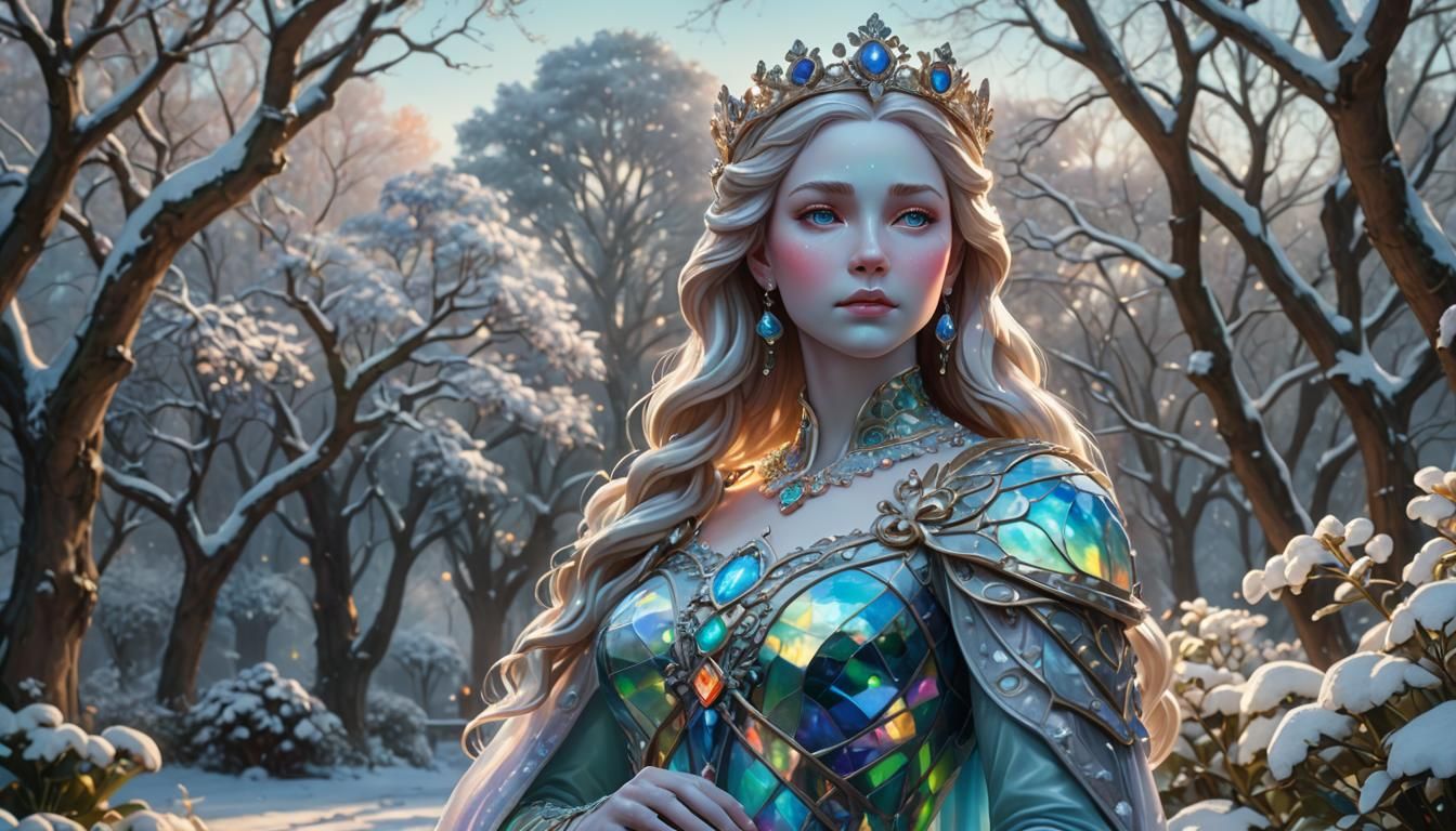 Opal Princess Statue in Winter Garden