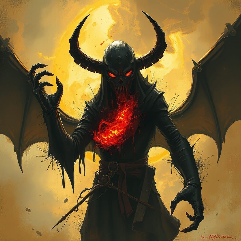 Cosmic Devourer in Dark Fantasy Style