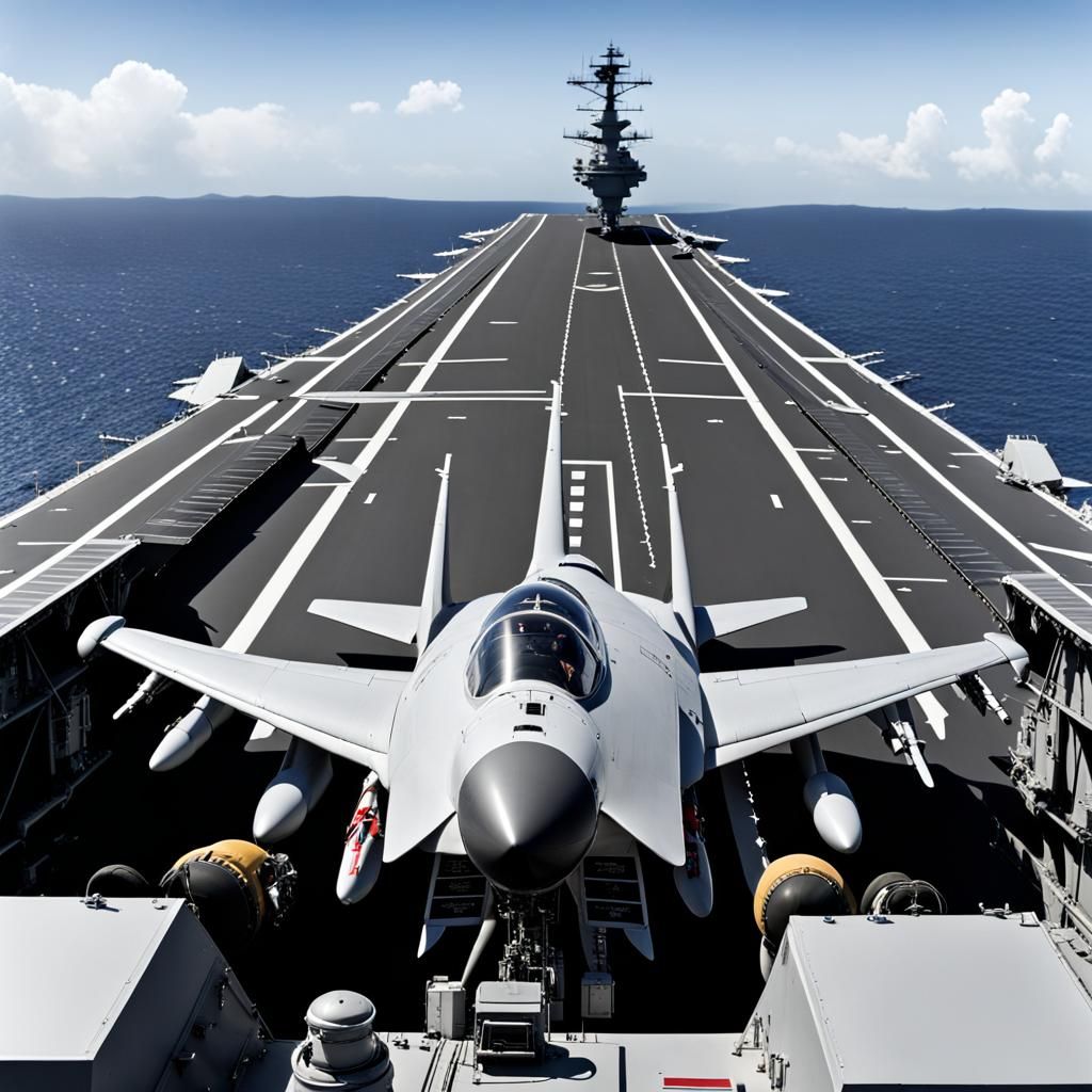 Aircraft Cockpit Landing on Aircraft Carrier