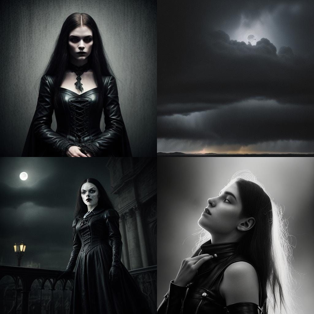 Lady in black leather