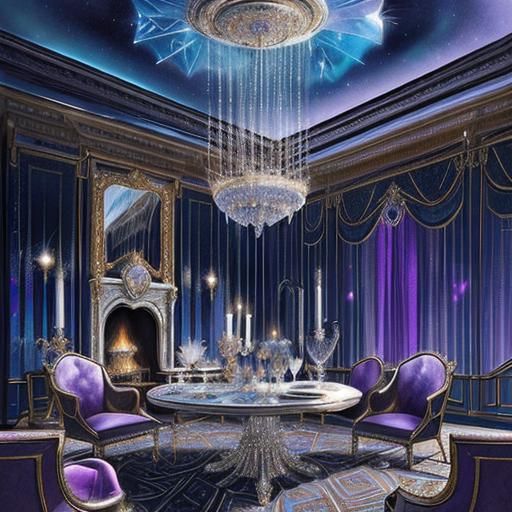 Titanic Interior with Crystal Textures