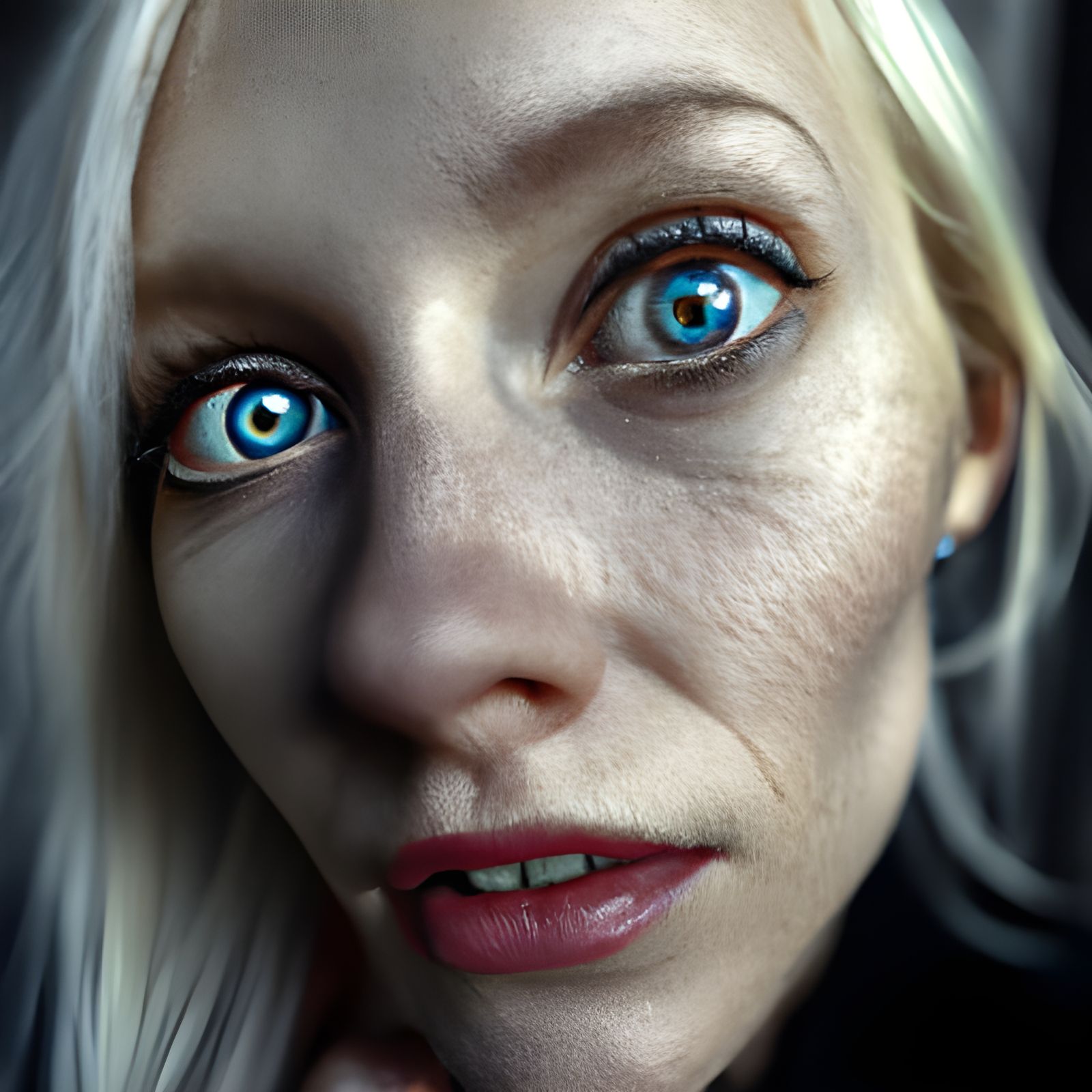 Hyperrealistic Portrait of a Gorgeous Blonde Woman
