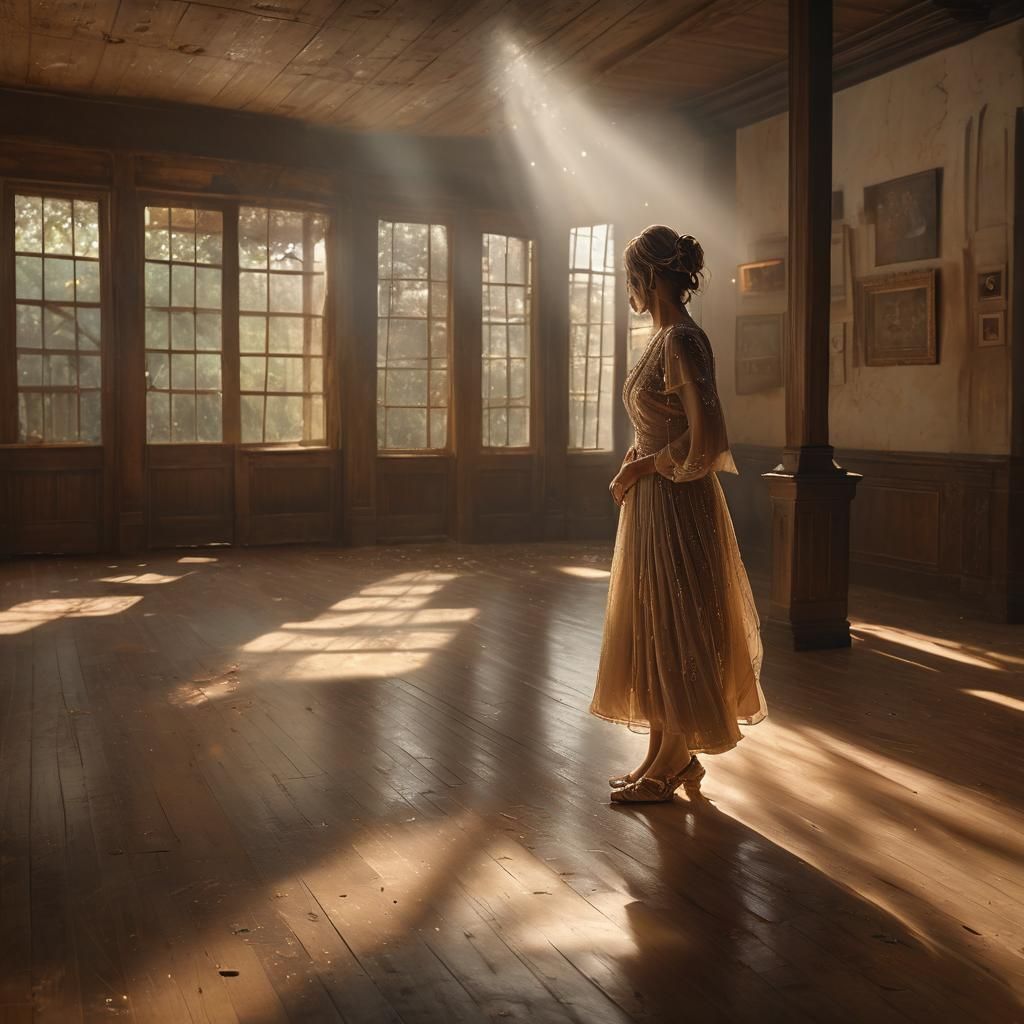 Nostalgic Gaze: Woman and the Worn Dance Floor