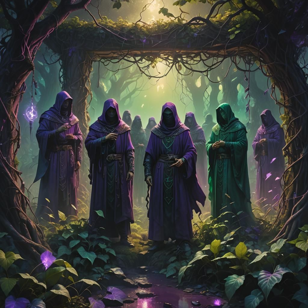 ATEEZ in Mystical Realm: Beksiński-Style Fantasy Art