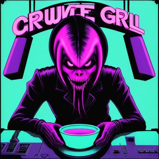 Cruel Ghoul in Synthwave Neon Retro Style