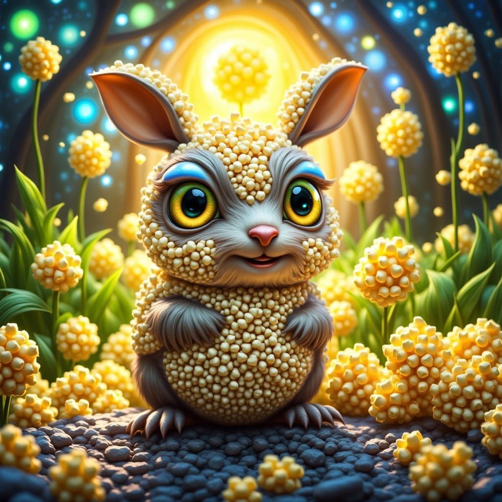 Stained Glass Bunny Rabbit with 3D Effects