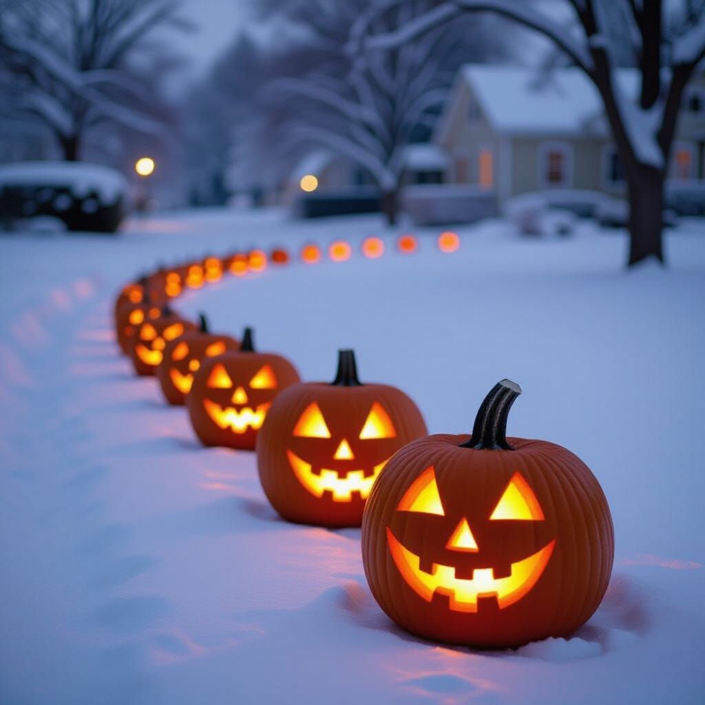 winter train-o-lantern