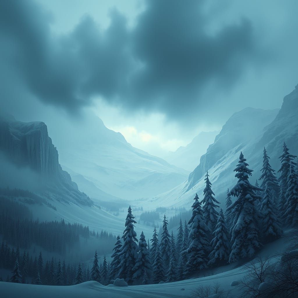 Frozen Wasteland: Surreal Icy Landscape