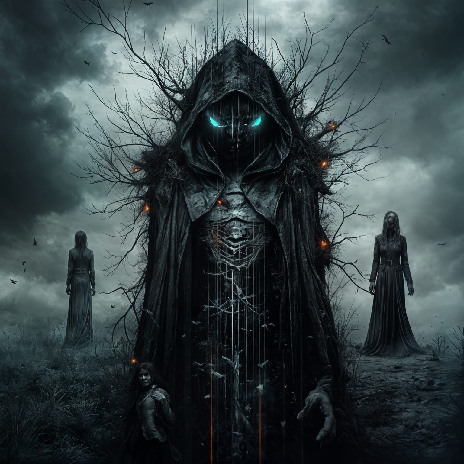 Taming the Turbulent Mind in a Fiery Cyberpunk Aesthetic