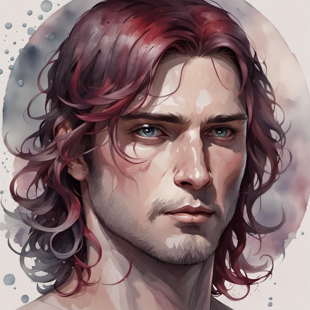 Watercolor Circles with Splashes Background