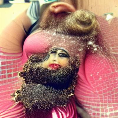 Vintage Circus Bearded Lady Poster