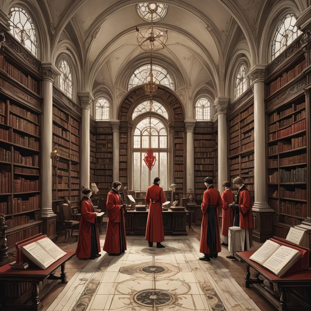 Game Card in Gothic Jugendstil Mansion