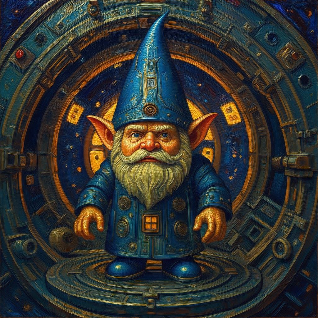 Space Gnome in Burtonesque Style