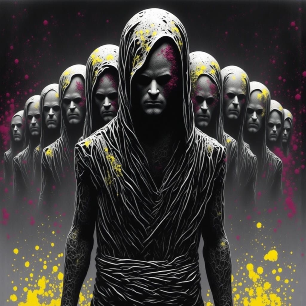 Eerie Figure in Cloak, Surreal Dark Fantasy Art