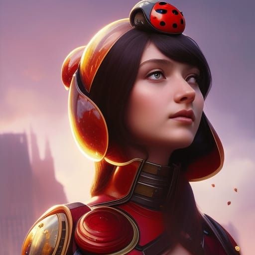 Ladybug armor girl
