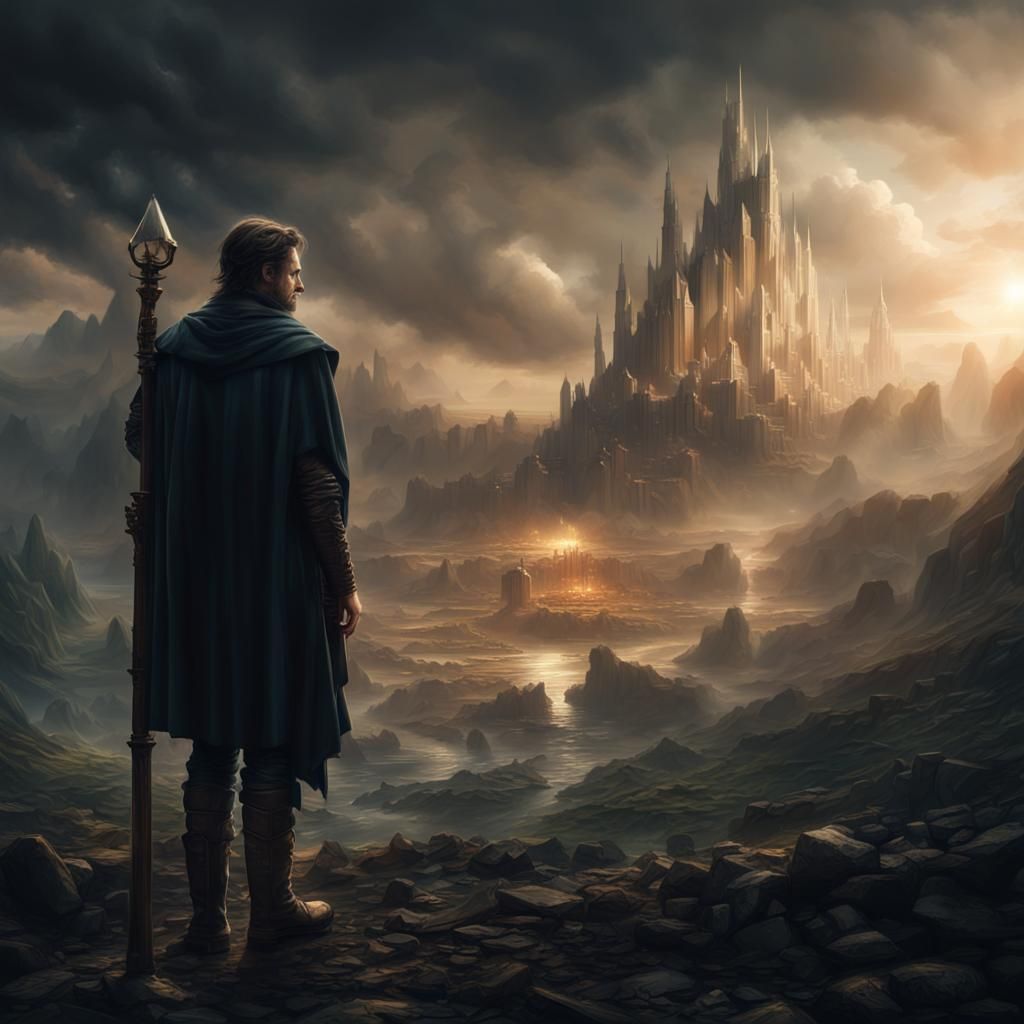 Light Overcoming Darkness: A Cinematic Digital Painting