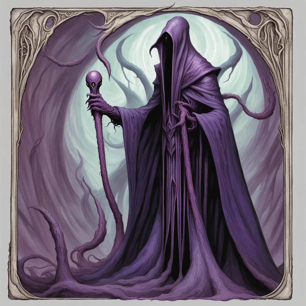 Menacing Illithid Creature with Tentacles