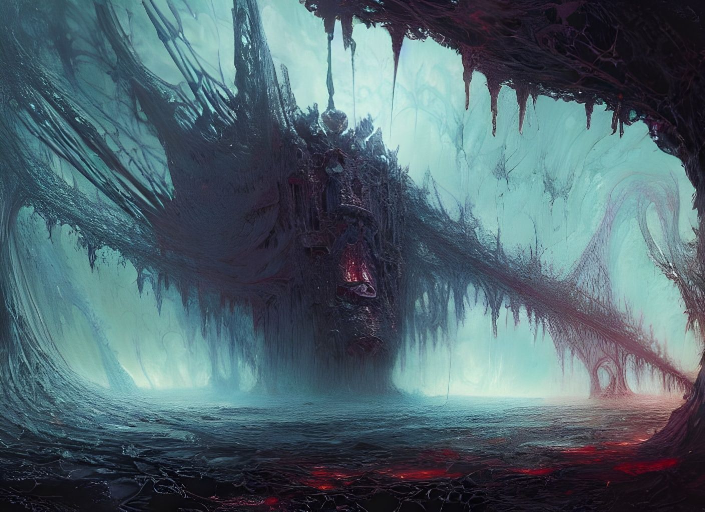 Complex Fractal Filigree Invasion in Renaissance Style