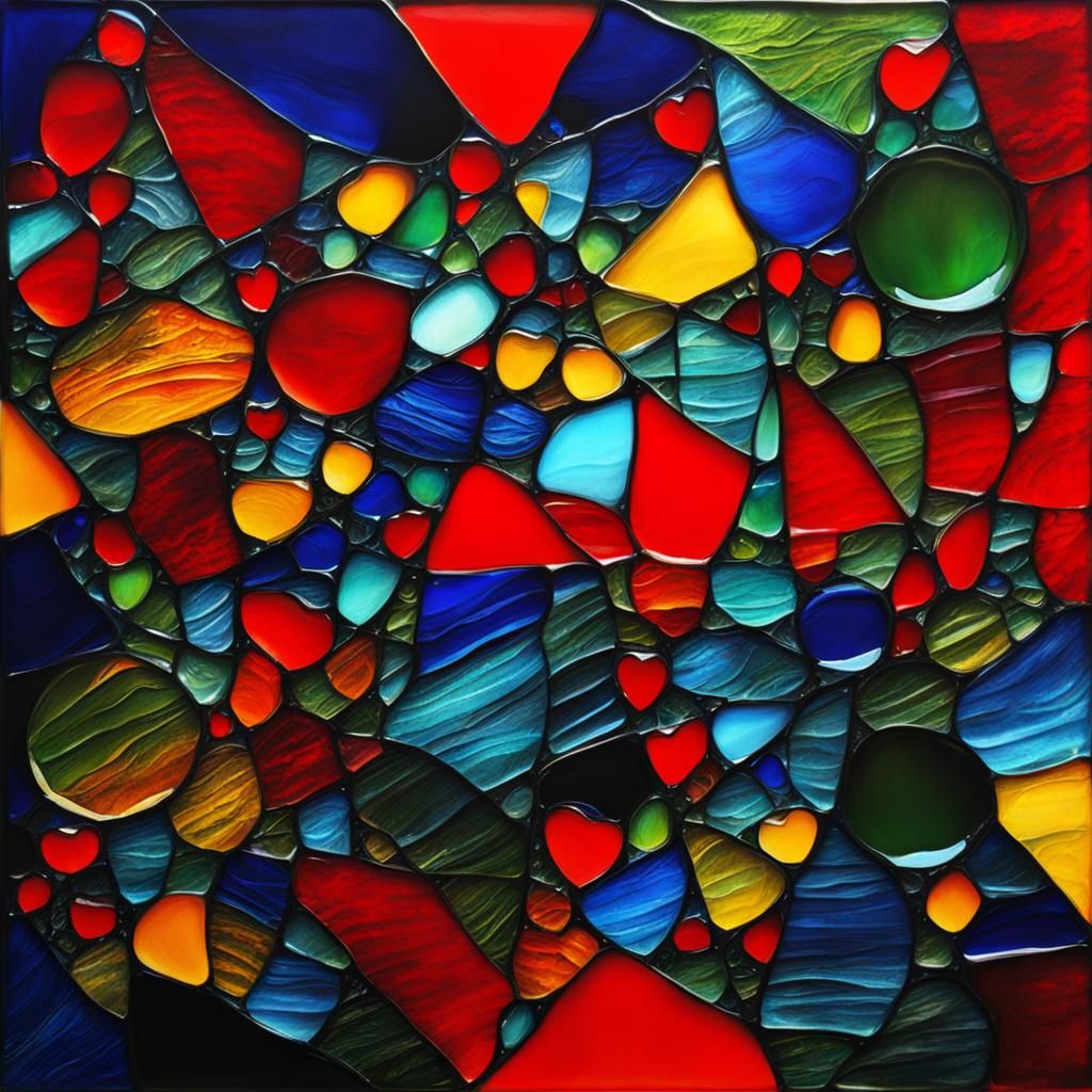 Abstract Glass Battle Stained Love Affair