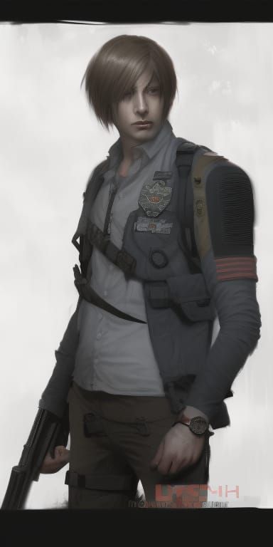 leon kennedy, resident evil portrait