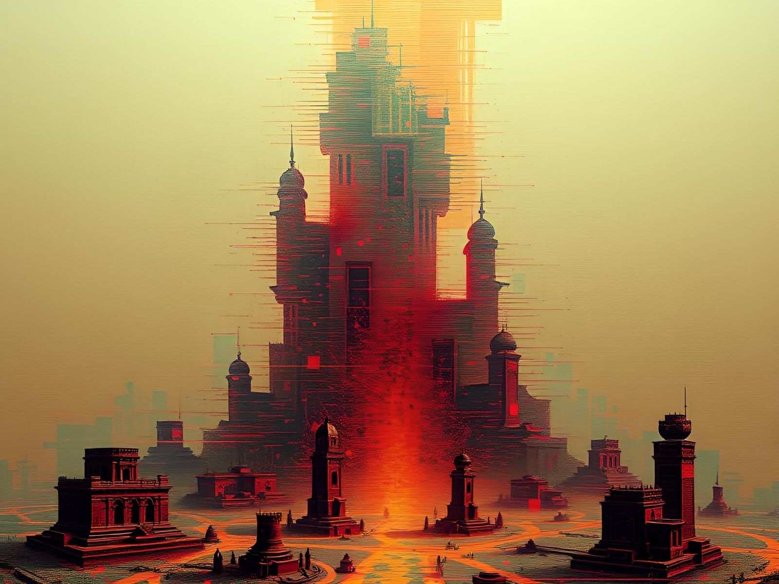 Eldritch Citadel: Glitched, Disintegrating Layers