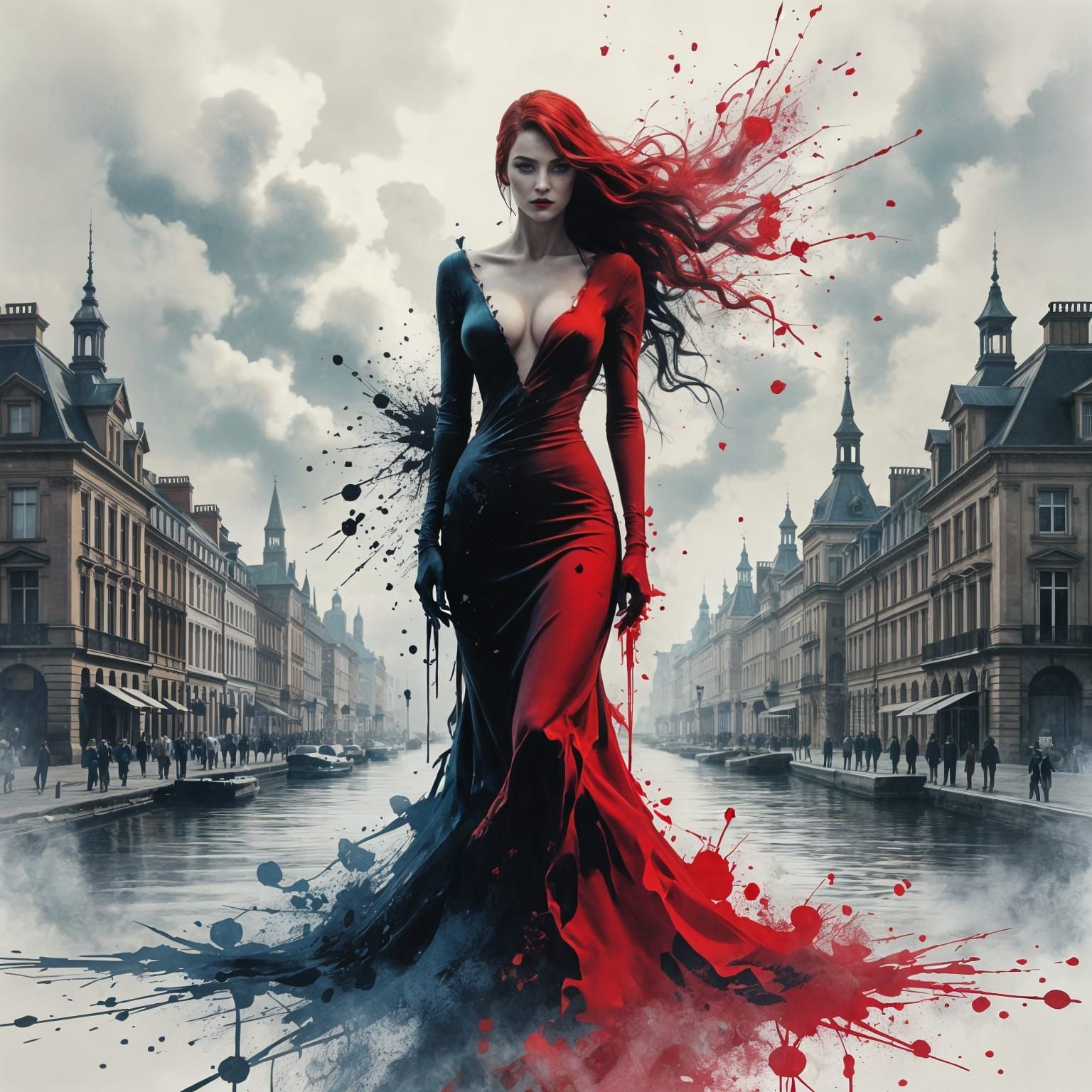 Ink Splatter of Unconditional Love, Magritte Style