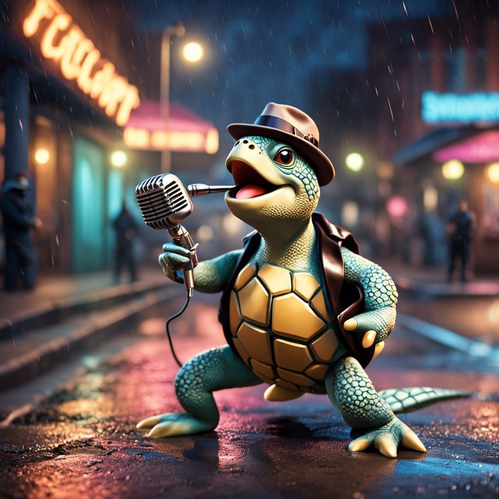 sea turtle singing jazz