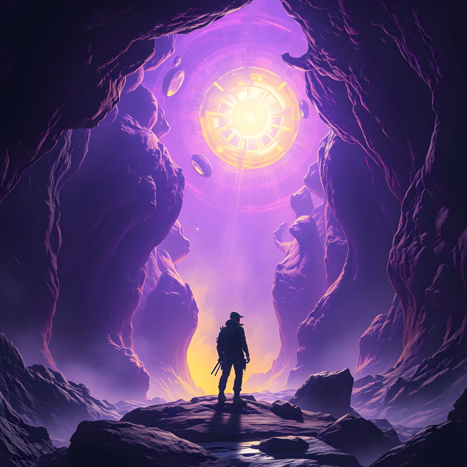 Ethereal Starlight Odyssey in Dark Fantasy Art