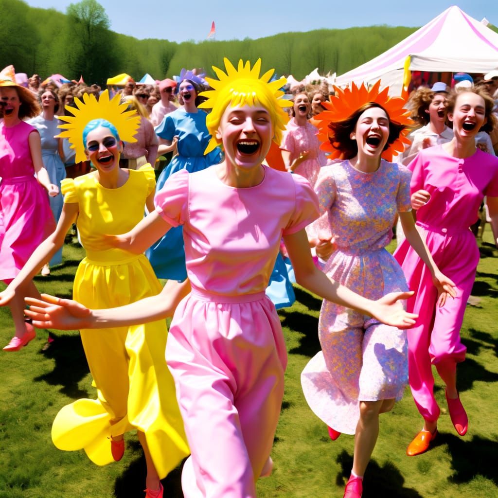 Ecstatic Peasant in Vibrant Dayglow Maquette