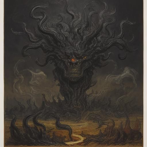 Smoky Beast Emerges in Expressionist Style