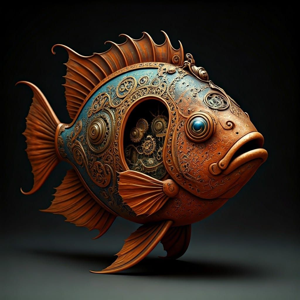 Steampunk Fish Unveils Hidden Fantasy World