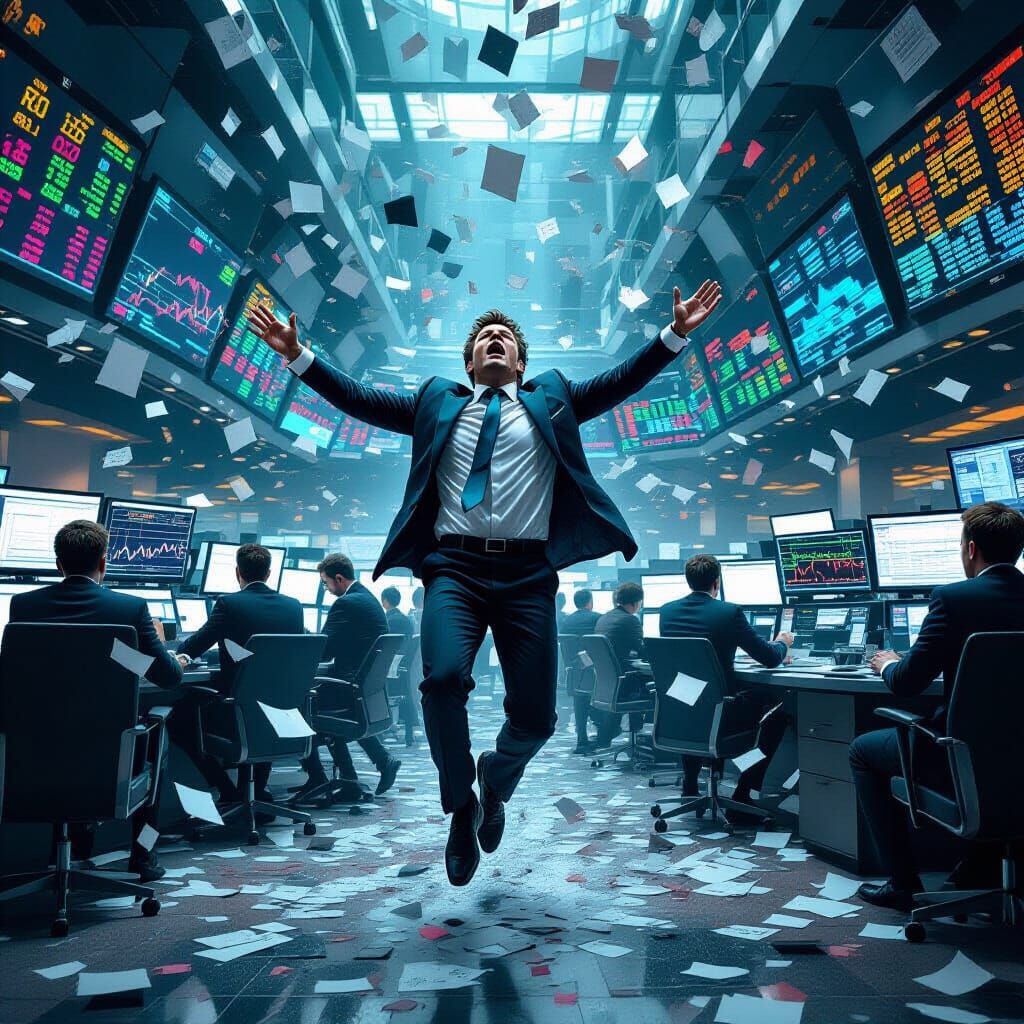 Stock Market Crash in Dystopian Future Style