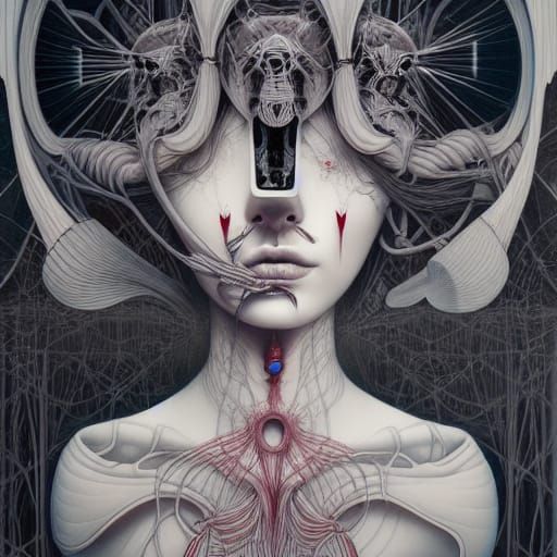 Geometrically Surreal Art by Giger, Jean, and Dittman