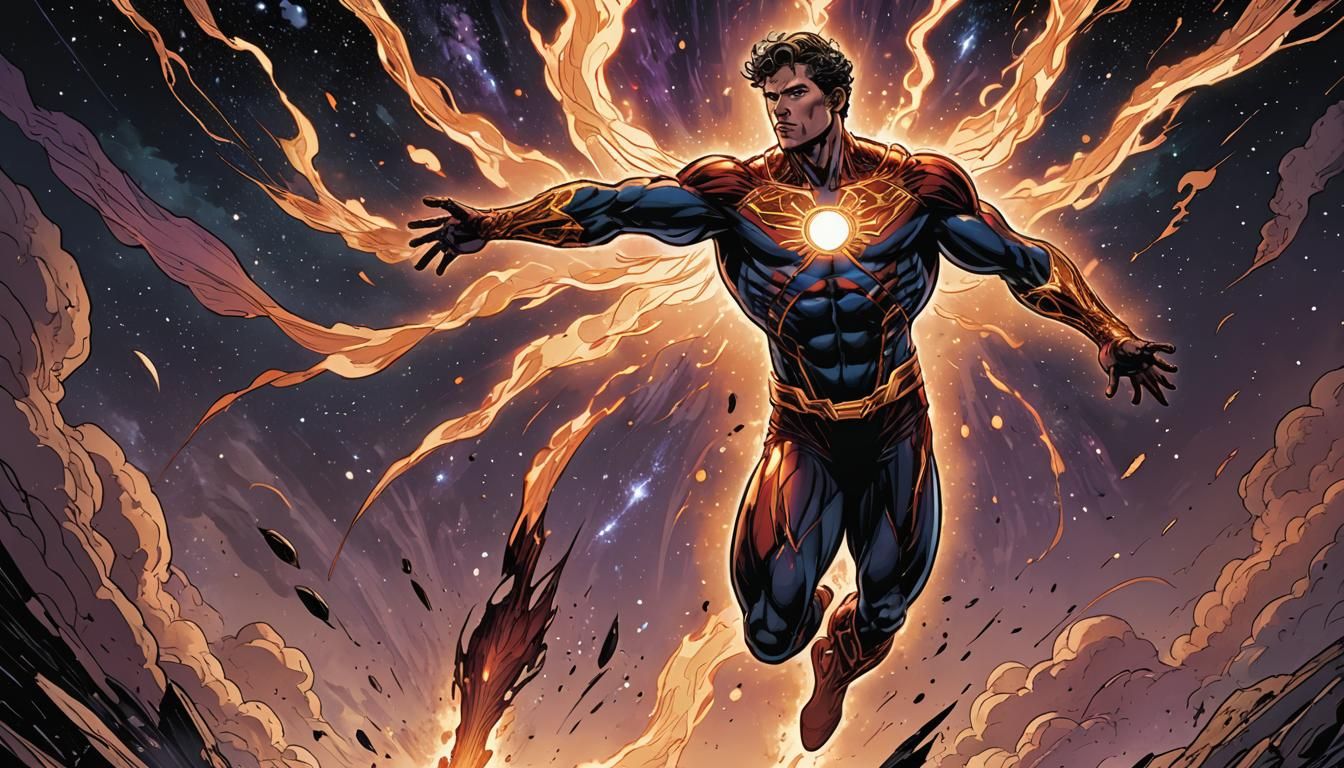 Astral Body in Comic Book Art Style