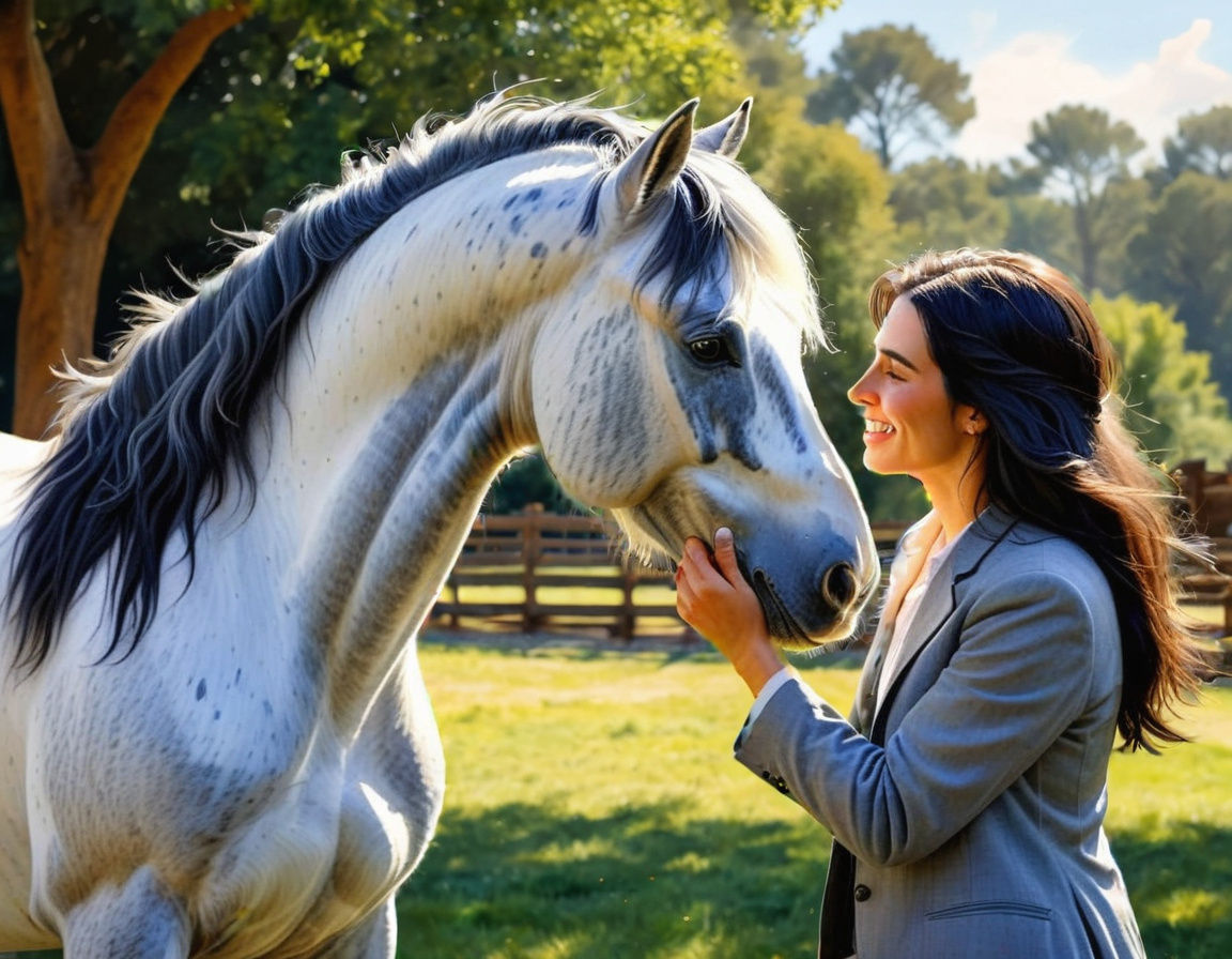 Stunning Watercolor Portrait of a Gentle Gypsy Vanner Horse ...