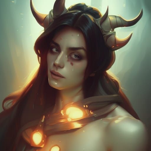 Asgore Portrait in Hyperdetailed Digital Art Style