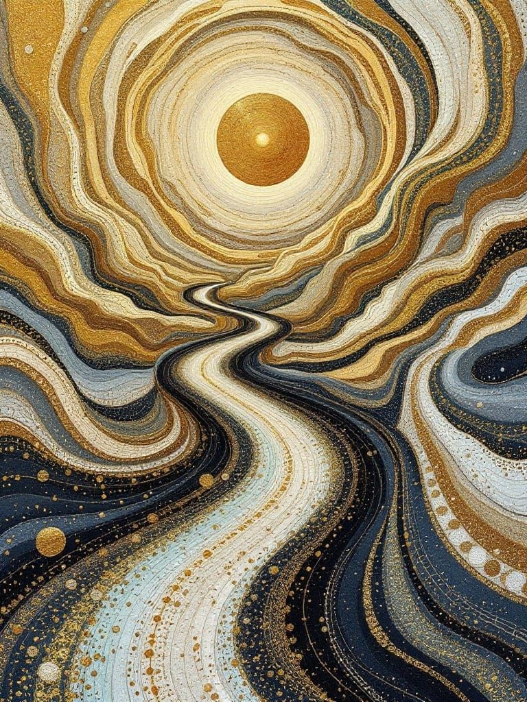 Intricate Terraformed Landmark in Patchwork Style